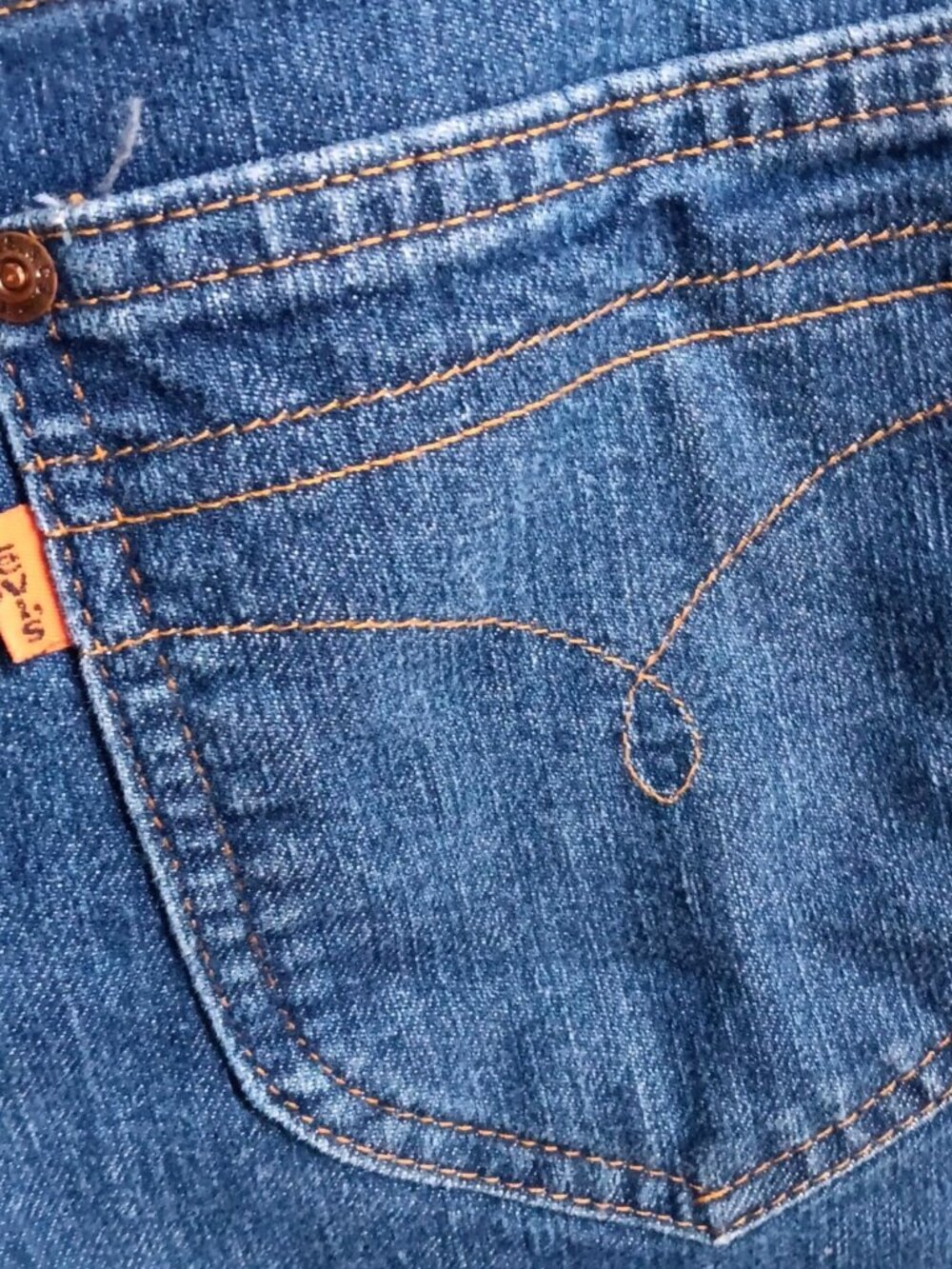33x31 Vintage Jeans 80's Levi's Disco Pocket Orange Tab Men's Talon 42 Stretch